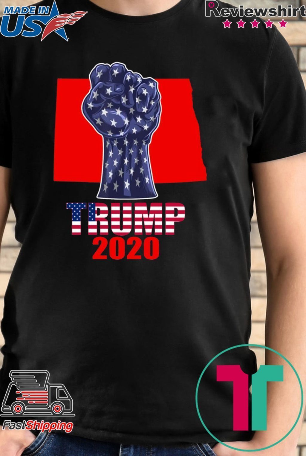 North Dakota 4 President Donald Trump 2020 Election Us Flag Shirt
