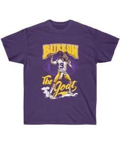 Purple LSU Tigers Joe Burrow the Goat Game day T-shirt