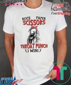 Rock Paper Scissors Throat Punch I Win Unicorn Shirt