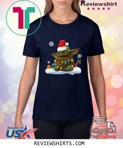 Santa Baby Yoda light christmas 2020 shirt