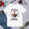 Santa Chicken Christmas Is All About Jesus Shirt