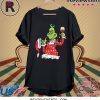 Santa Grinch Drink Wine Christmas Light T-Shirt