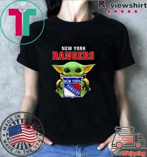 Star Wars Baby Yoda hug New York Rangers shirt