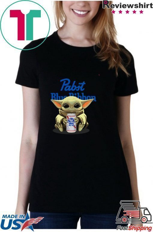 Star Wars Baby Yoda hug Pabst Blue Ribbon Beer shirt