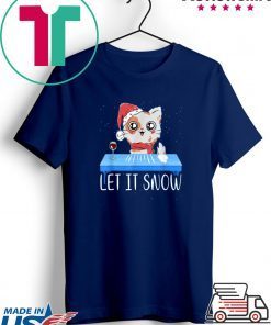 Walmart Cocaine Santa Cat Kitten Let It Snow Shirt
