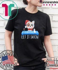 Walmart Cocaine Santa Cat Kitten Let It Snow Shirt