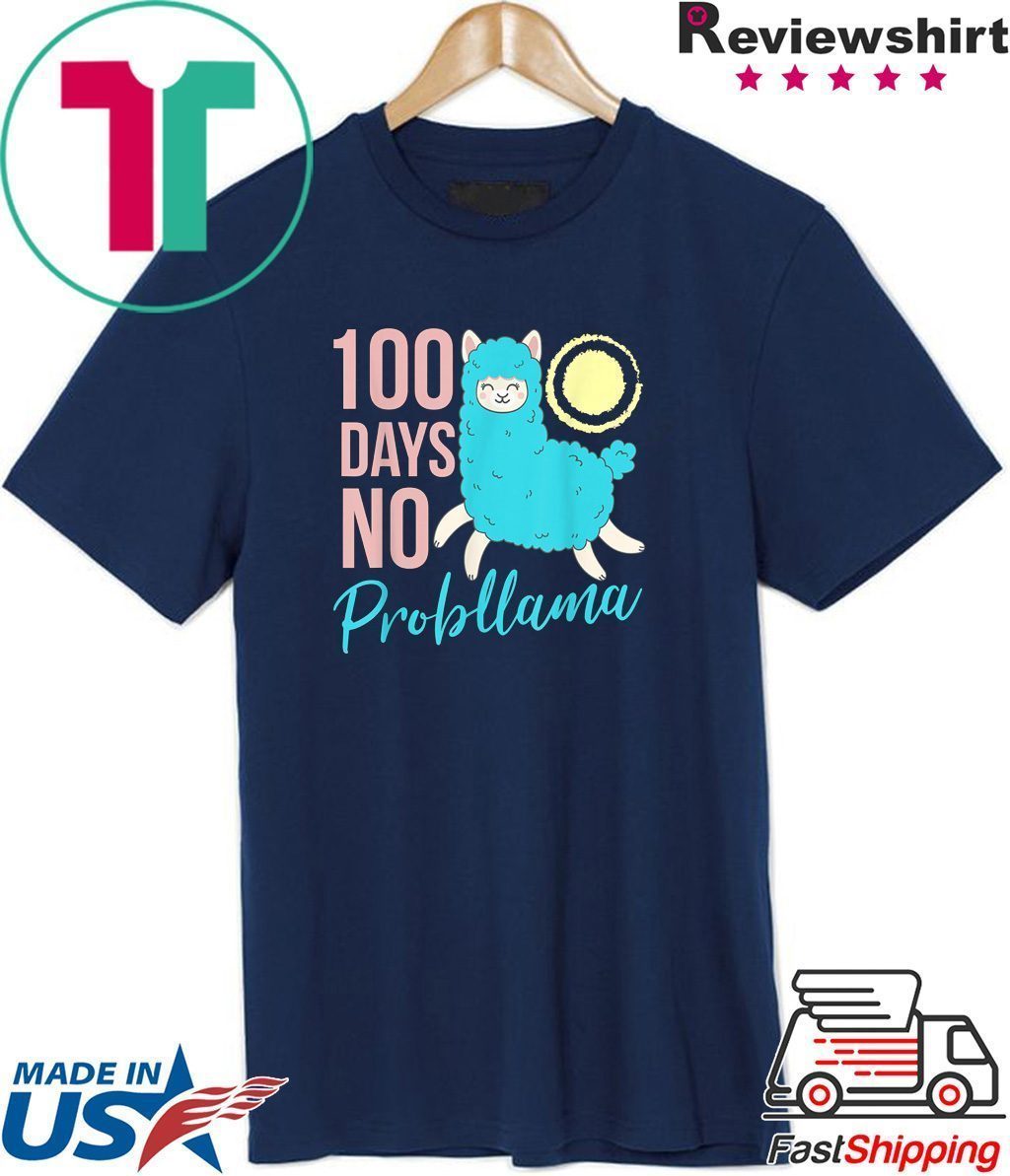 100 Days Of School Llama Shirt