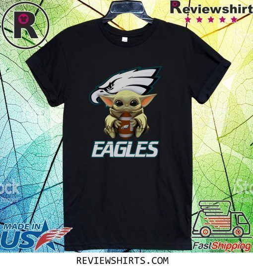 Baby Yoda Hug Eagles Shirt