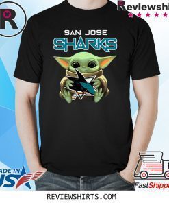Baby Yoda Hug San Jose Sharks Shirt