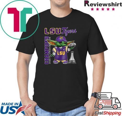 Baby Yoda Lsu Tigers Champions Chick Fil A Peach Bowl 2019 T-Shirt