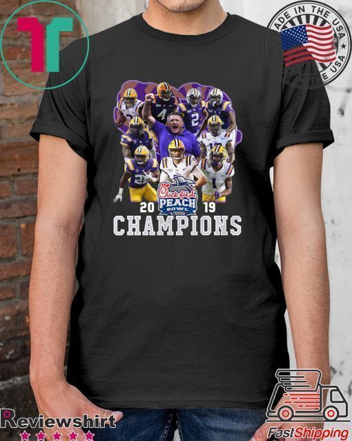 Chick - Fil - A Peach Bowl 2019 Champions Players Signatures shirt