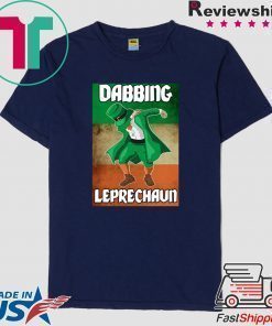 Dabbing Leprechaun Funny St Patrick’s Day Irish Flag Shirt