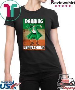 Dabbing Leprechaun Funny St Patrick’s Day Irish Flag Shirt