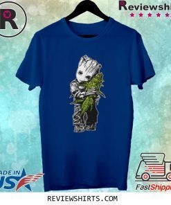 Groot hugging weed shirt