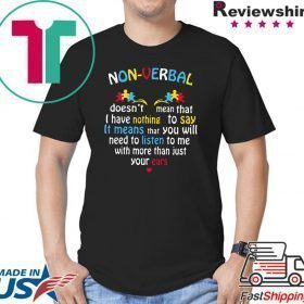 I Have Nonverbal Autism Valentine’s Day Puzzle Piece Shirt