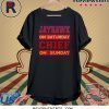 Jayhawk on Saturday Chief on Sunday Kansas City Football T-Shirt
