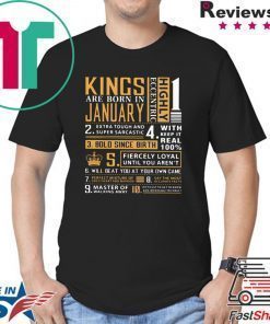 Kings Are Born In January shirt
