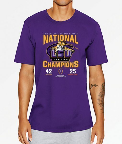 LSU Nationals Championship 2020 With Scores Shirt