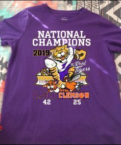 LSU Tigers College Football Playoff 2019 National Champions Official T-Shirts