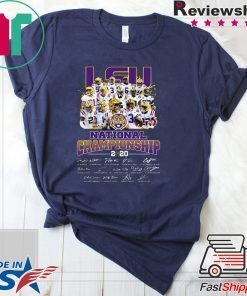 LSU Tigers Players National Championship 2020 Signatures Shirt