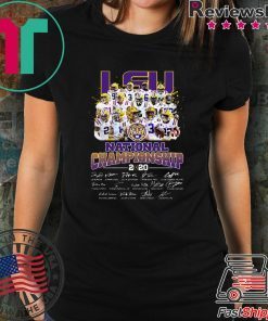 LSU Tigers Players National Championship 2020 Signatures Shirt