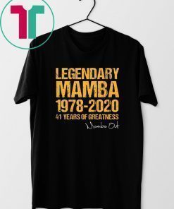 Mamba Out 1978 2020 41 Years Of Greatness Shirt