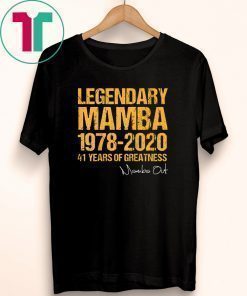 Mamba Out 1978 2020 41 Years Of Greatness Shirt