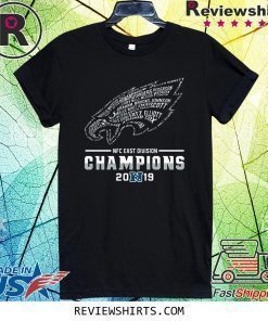 NFC EAST DIVISION CHAMPIONS 2019 PHILADELPHIA EAGLES PLAYER NAME SHIRT