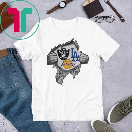 Oakland Raiders Vs Los Angeles Lakers Inside T-Shirt