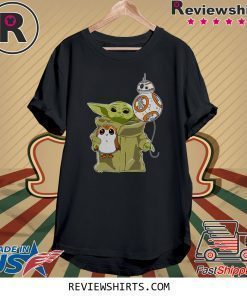 The Mandalorian Baby Yoda hug Sad Porg shirt