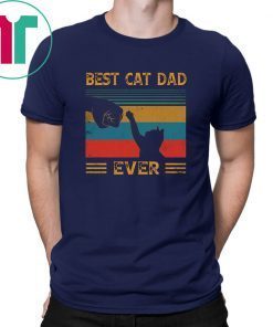 Vintage Best Cat Dad Ever Bump Cat Lover Gifts Shirt