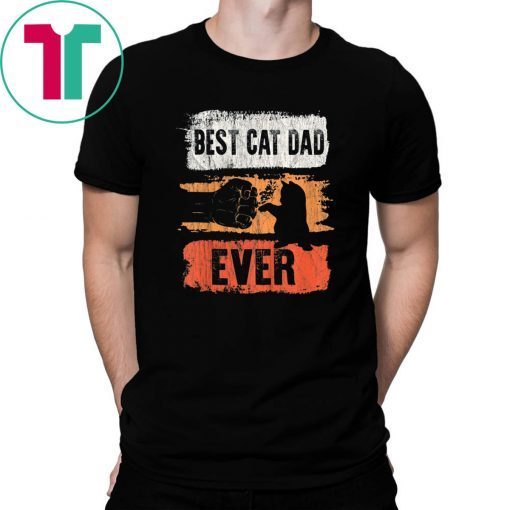 Vintage Best Cat Dad Ever Bump Fit Apparel T-Shirt