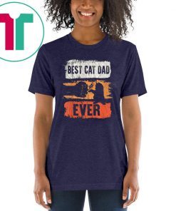 Vintage Best Cat Dad Ever Bump Fit Apparel T-Shirt