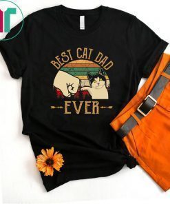 Vintage Best Cat Dad Ever Bump Fit 2020 Shirt