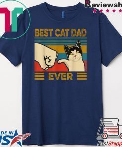 Vintage Best Cat Dad Ever Bump Fit T-Shirt