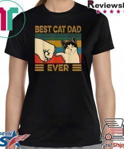 Vintage Best Cat Dad Ever Bump Fit T-Shirt