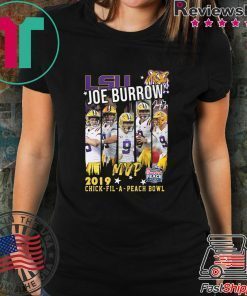 LSU joe burrow 2019 heisman trophy winners signature shirt