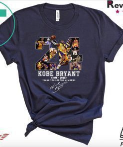 24 Kobe Bryant 1978-2020 thank you for the memories signature shirt