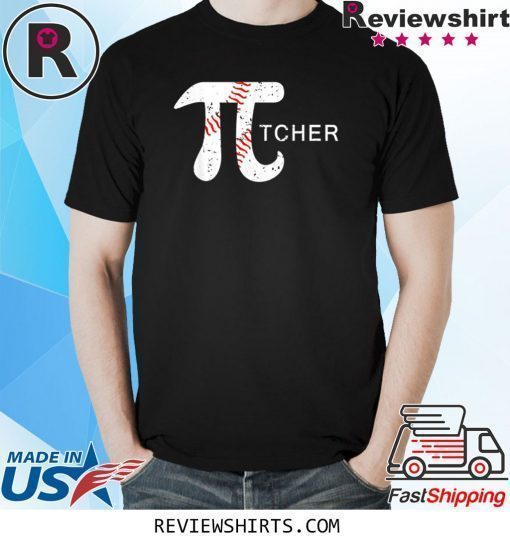 Baseball Pi-tcher Math Funny Pi Day Shirt