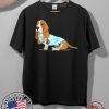 Basset Hound Tattoos I Love MOM Sitting Mother's Day Official T-Shirt