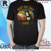Best Cat Dad Ever Paw Fist Bump Fit Vintage Retro Shirt