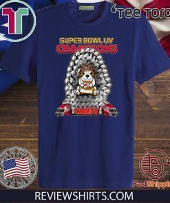 Bulldog Iron Throne Super Bowl LIV Champions Chiefs T-Shirt