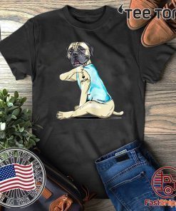 Bullmastiff Tattoos I Love MOM Sitting Gift Mother's Day 2020 T-Shirt