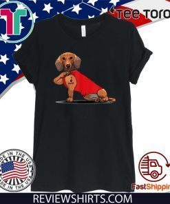 Dachshund Tattoos I Love MOM Sitting Mother's Day 2020 T-Shirt