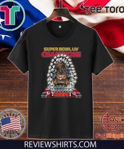 Daschund Iron Throne Super Bowl LIV Champions Chiefs 2020 T-Shirt
