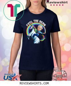 Feel the Bernie Shirt Riding Unicorn Magical Rainbow Bern Shirt