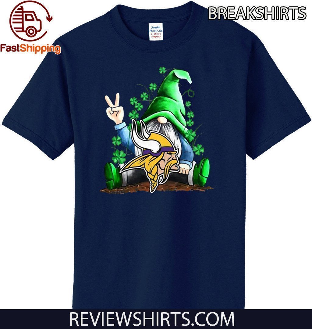 Gnomes Lucky St Patrick’s Day Hug Minnesota Vikings Shirt