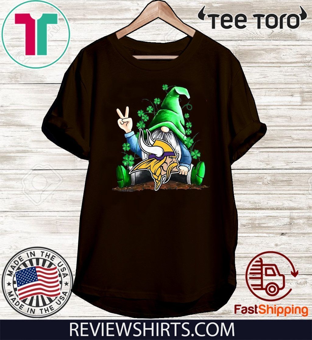 Gnomes Lucky St Patrick’s Day Hug Minnesota Vikings Shirt