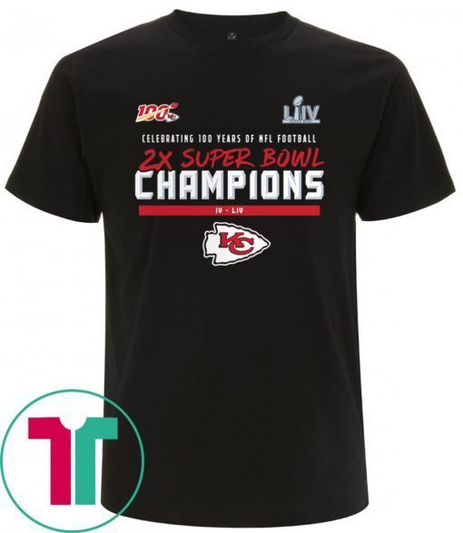 Kansas City Chiefs 2 Time Super Bowl Champions Shirt