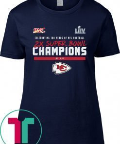Kansas City Chiefs 2 Time Super Bowl Champions Shirt